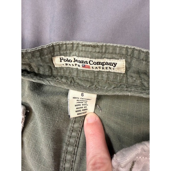 Polo Jeans Co Ralph Lauren Olive Green Cargo Skirt Women's Size 6 - Picture 6 of 7